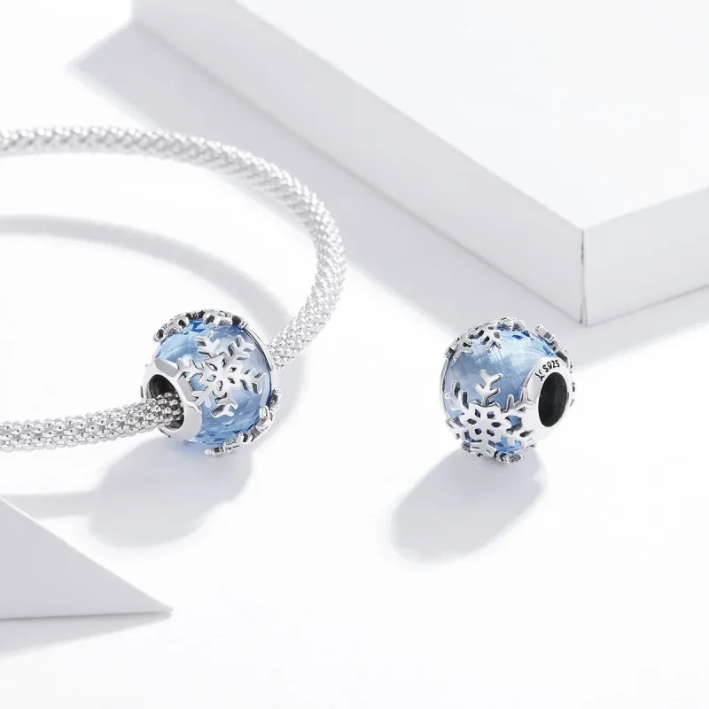 (image for) Pandora Style Crystal Snowflake Charm - SCC1666 - View 4