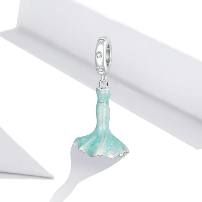 (image for) Pandora Style Fishtail Skirt Charm - SCC1647 - View 2