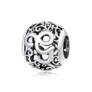 (image for) Pandora Style Openwork Flower Letter G Charm - SCC1444-G 