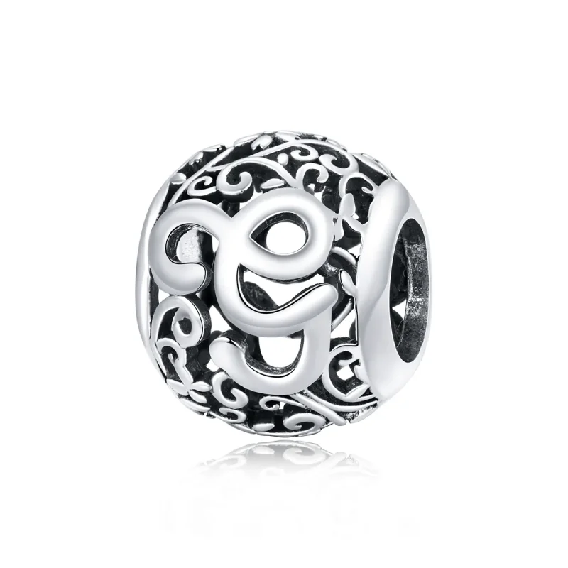 (image for) Pandora Style Openwork Flower Letter G Charm - SCC1444-G 