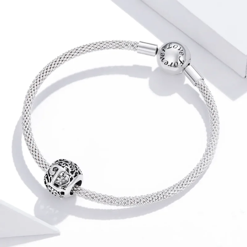 (image for) Pandora Style Openwork Flower Letter L Charm - SCC1444-L - View 3