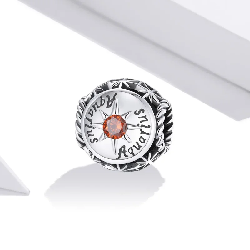 (image for) Pandora Style Shining Aquarius Charm - SCC1725-11 - View 2