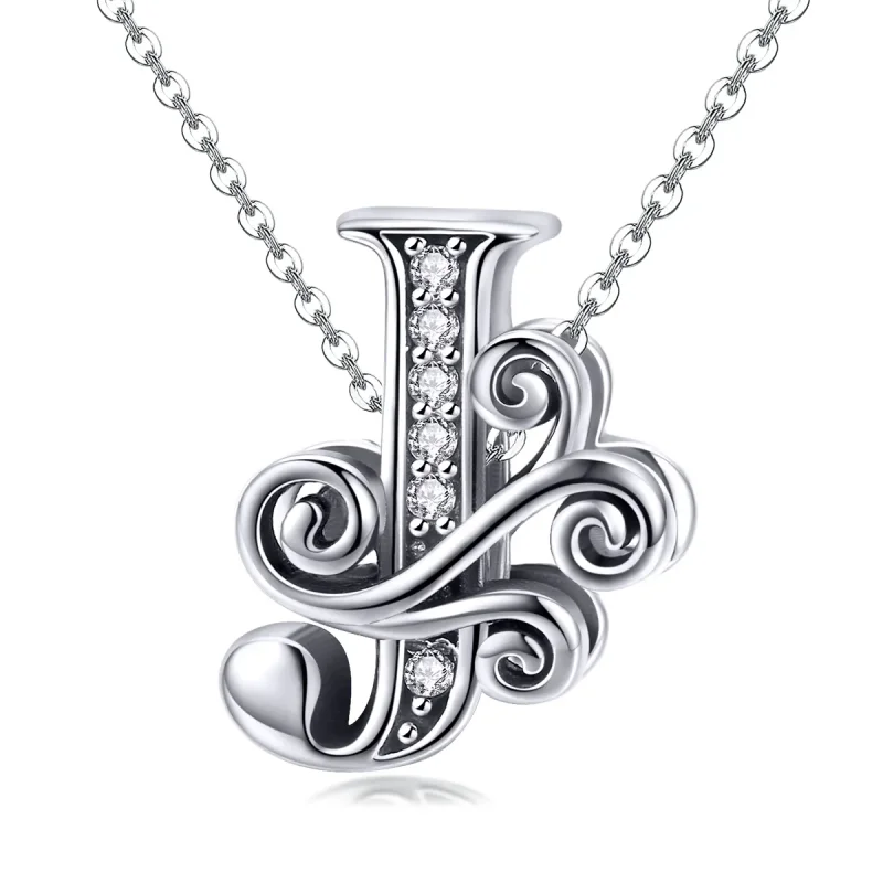 (image for) Pandora Style Sparkling Pavé Flower Letter J Charm - BSC030-J - View 2
