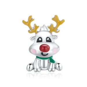 (image for) Pandora Style Silver a budding reindeer Charm - BSC375