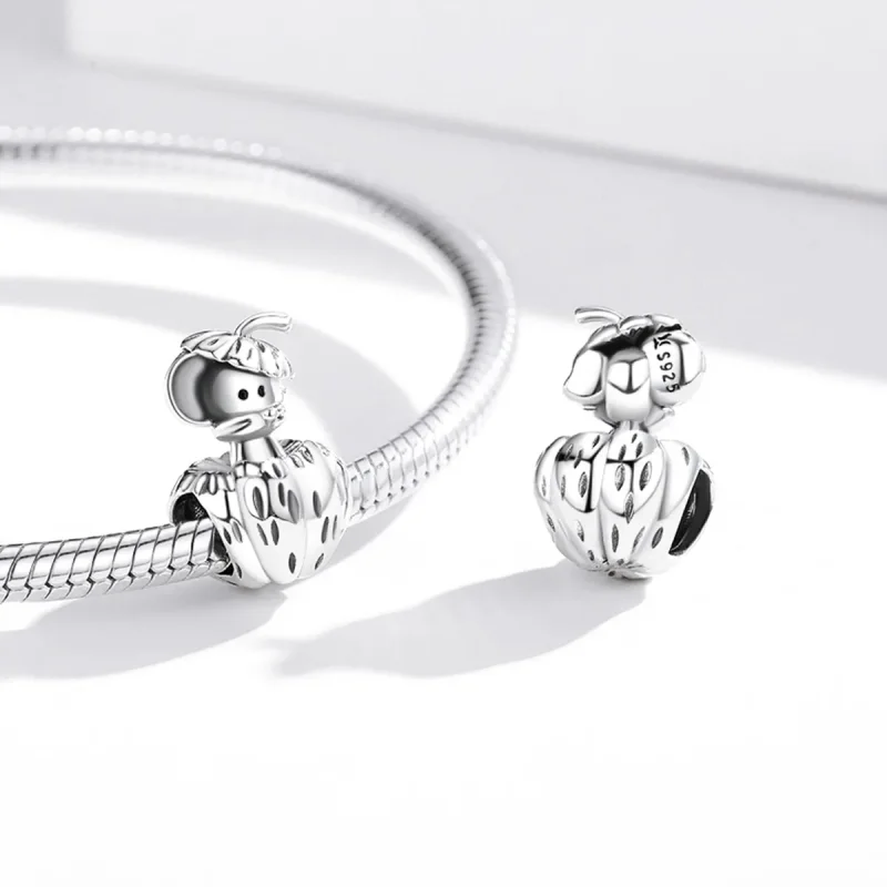 (image for) Pandora Style Silver A rat that steals pumpkins Charm - SCC1927 - View 4