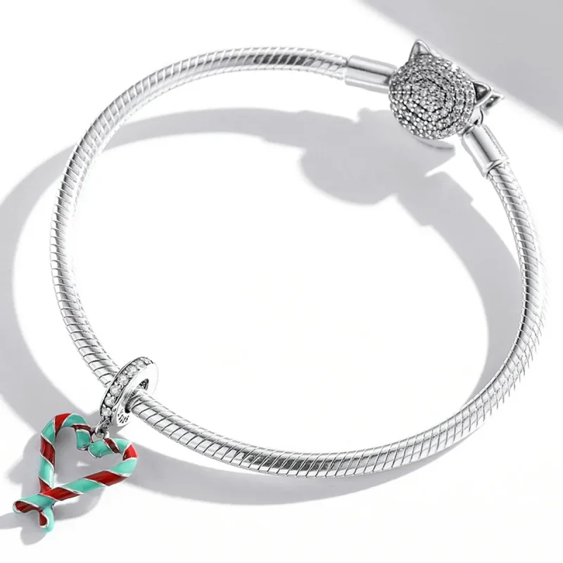 (image for) Pandora Style Silver Cane Candy Charm - SCC2039 - View 3