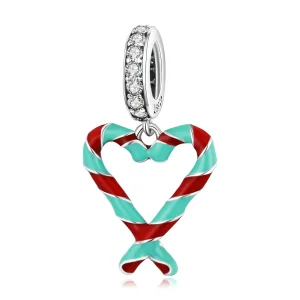 (image for) Pandora Style Silver Cane Candy Charm - SCC2039
