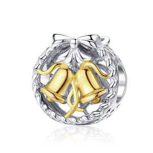 (image for) Pandora Style Silver Christmas bell Charm - SCC1358