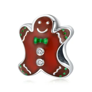 (image for) Pandora Style Silver Gingerbread Man Charm - SCC2037