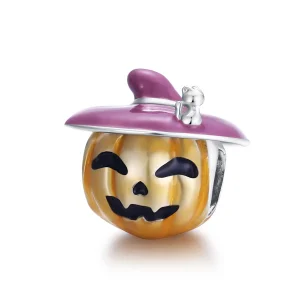(image for) Pandora Style Silver Halloween pumpkins Charm - BSC329
