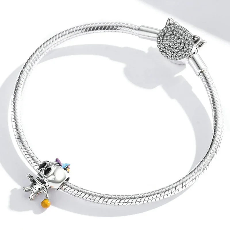 (image for) Pandora Style Silver Halloween Skull Charm - SCC1955 - View 3