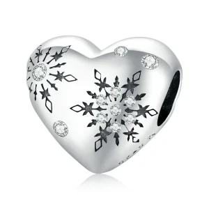 (image for) Pandora Style Silver Love snowflakes Charm - SCC1982