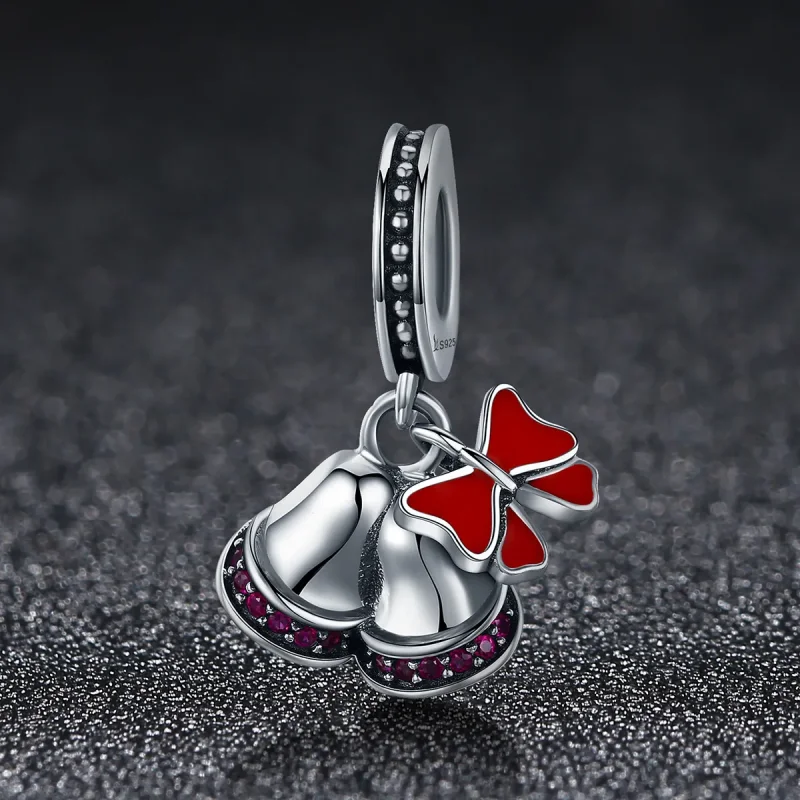 (image for) Pandora Style Silver Lovely bell Charm - SCC233 - View 2