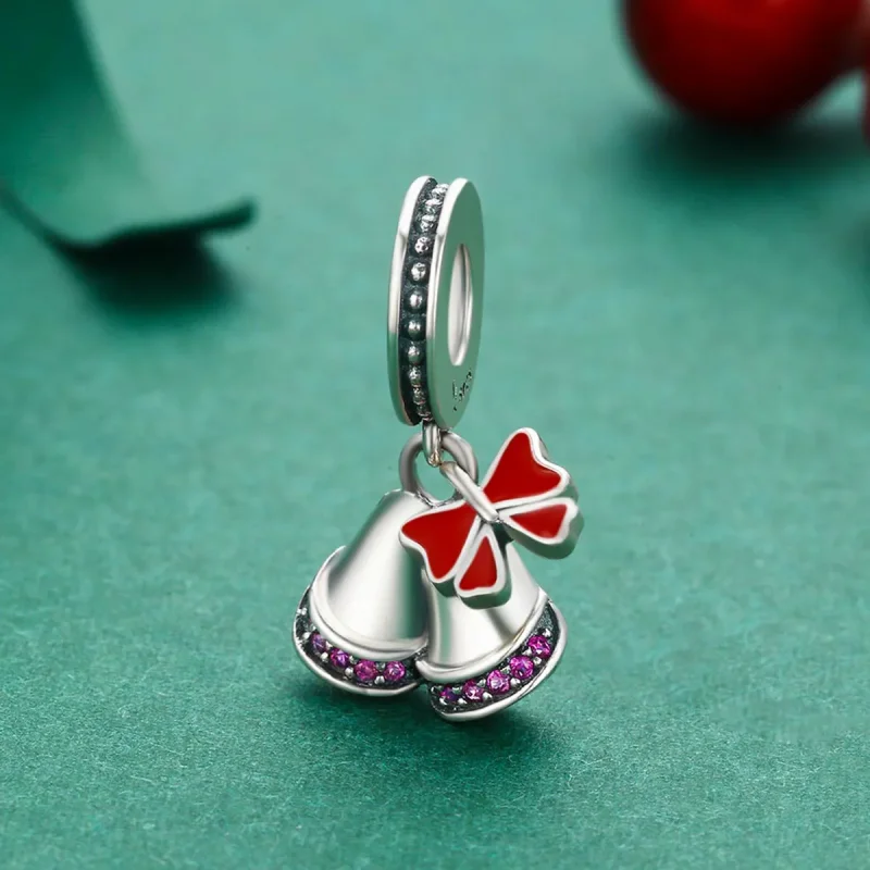 (image for) Pandora Style Silver Lovely bell Charm - SCC233 - View 3