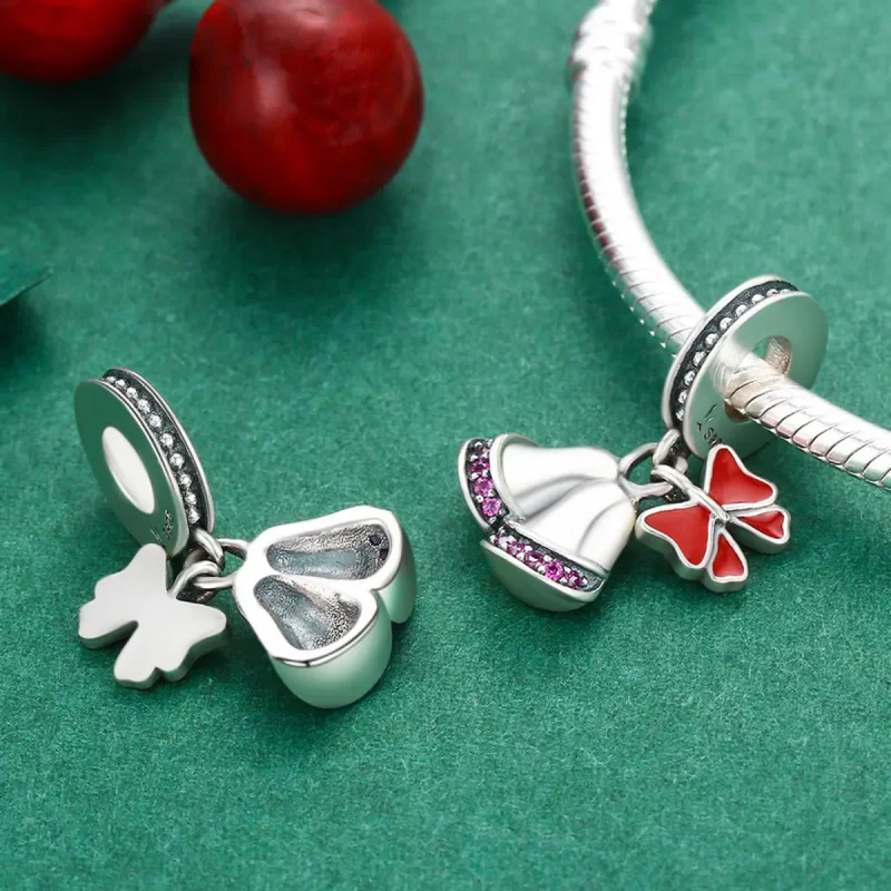 (image for) Pandora Style Silver Lovely bell Charm - SCC233 - View 4