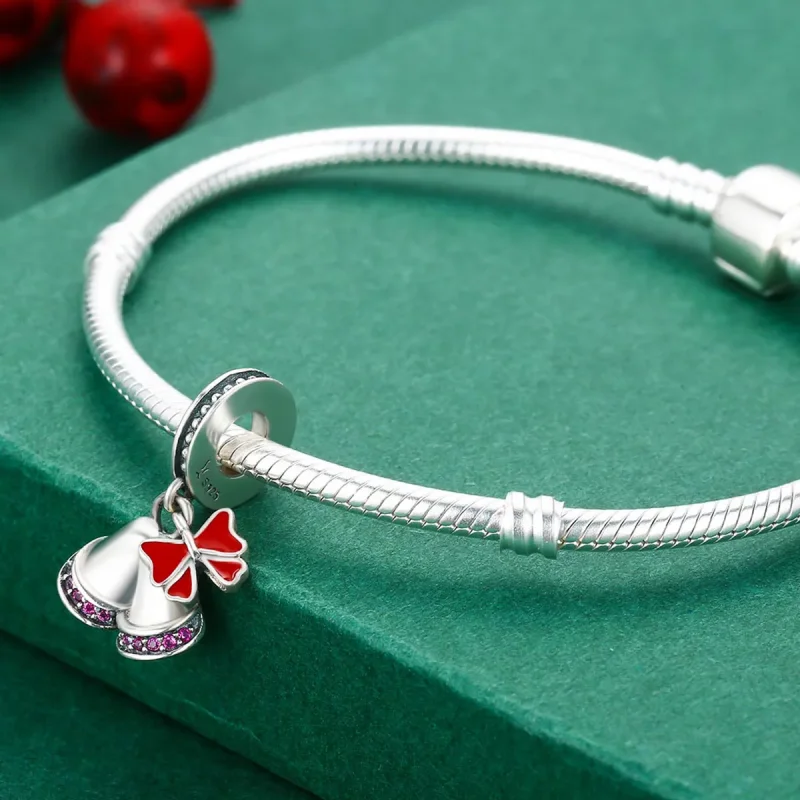 (image for) Pandora Style Silver Lovely bell Charm - SCC233 - View 5