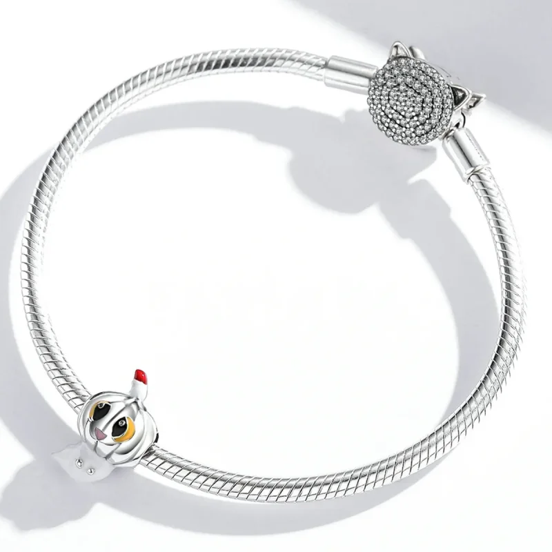 (image for) Pandora Style Silver Pumpkin Ghost Charm - SCC1981 - View 4