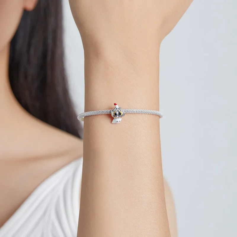 (image for) Pandora Style Silver Pumpkin Ghost Charm - SCC1981 - View 5