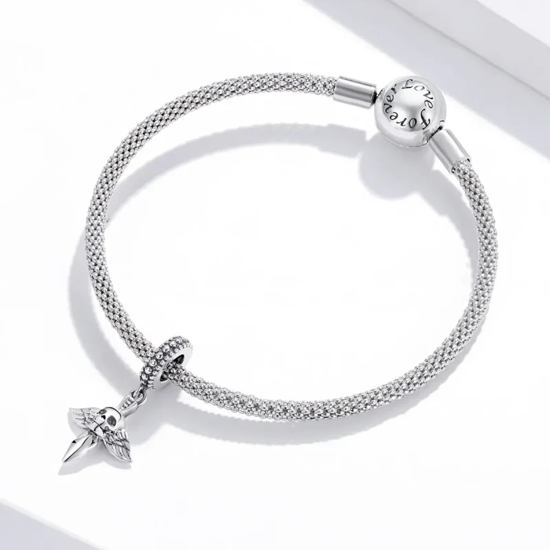 (image for) Pandora Style Silver Skull Charm - SCC1778 - View 3