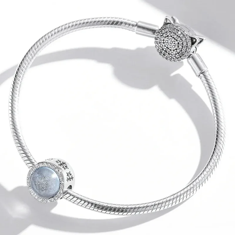 (image for) Pandora Style Silver Snow on Christmas Eve Charm - SCC2040 - View 3