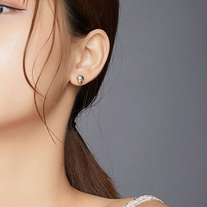 (image for) Pandora Style Silver The ghost of the little devil Stud Earrings - BSE421 - View 4