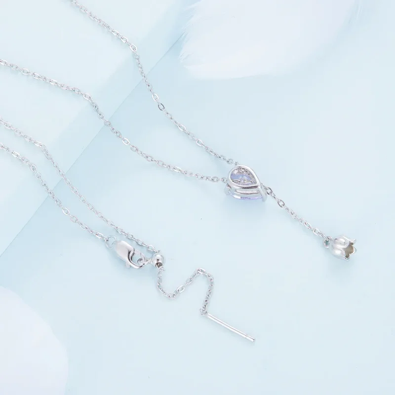 (image for) Amethyst Necklace Pandora Style - BSN271 - View 4