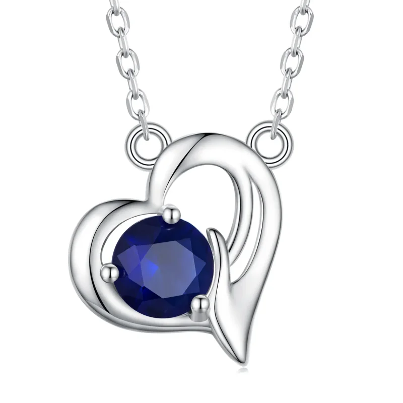 (image for) Asymmetrical Heart Necklace Pandora Style - SCN487 - View 3