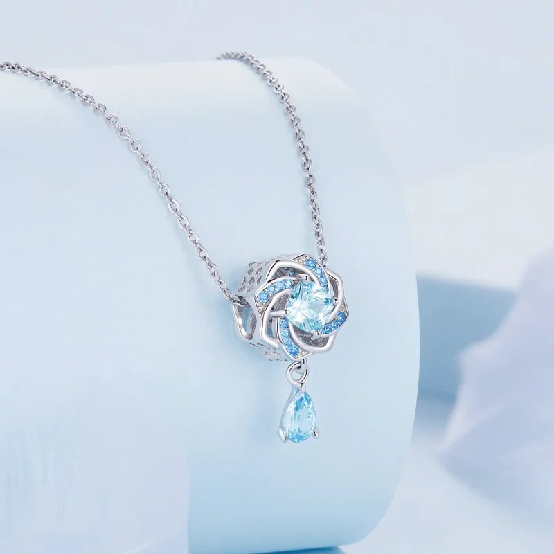 (image for) Blue Dangle Charm Pandora Style - BSC751 - View 2