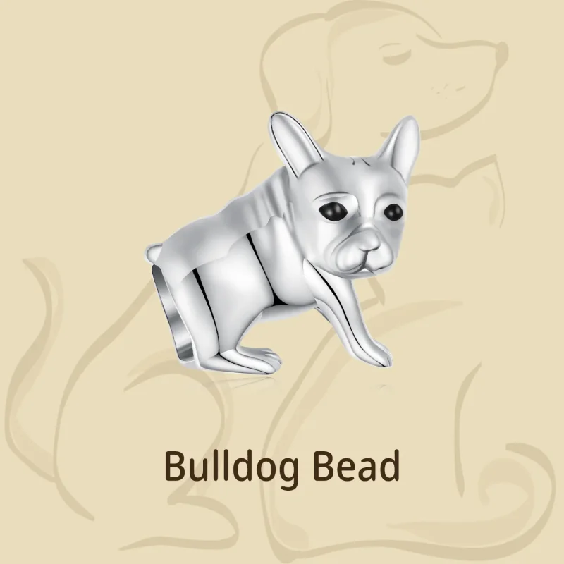 (image for) Bulldog Pandora Style Charm - BSC796 - View 4
