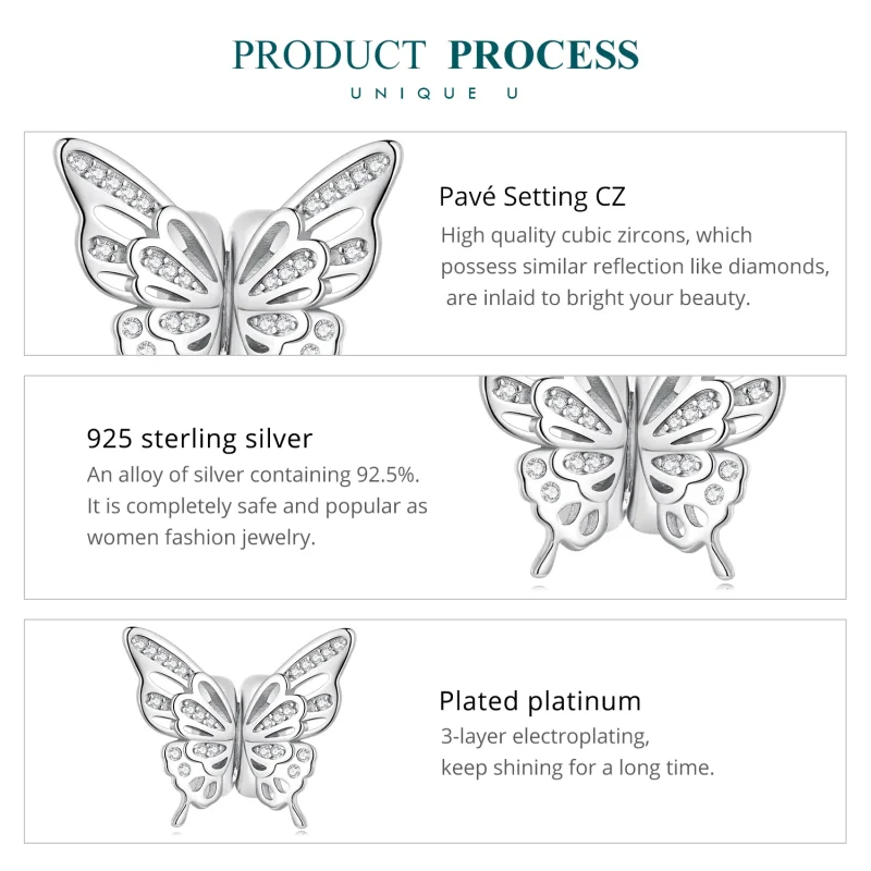 (image for) Butterflies Spacer Charm - BSC823 - View 6