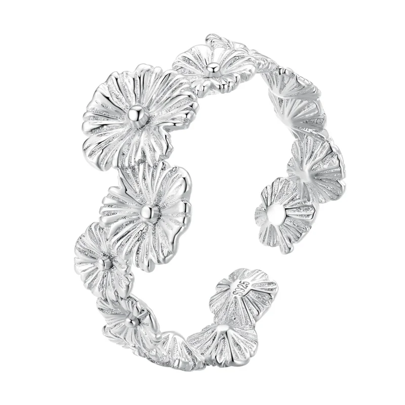 (image for) Classic Daisy Flower Band Ring - BSR382
