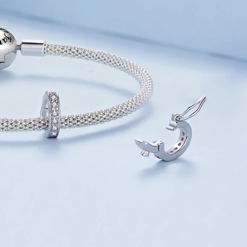 (image for) Clear Sparkle Spacer Charm - BSC886 - View 4