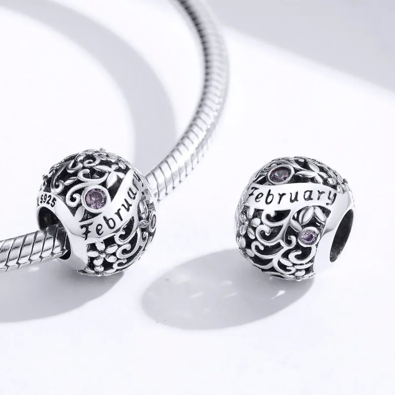 (image for) February Birthstone Pandora Style - SCC1385-2 - View 3
