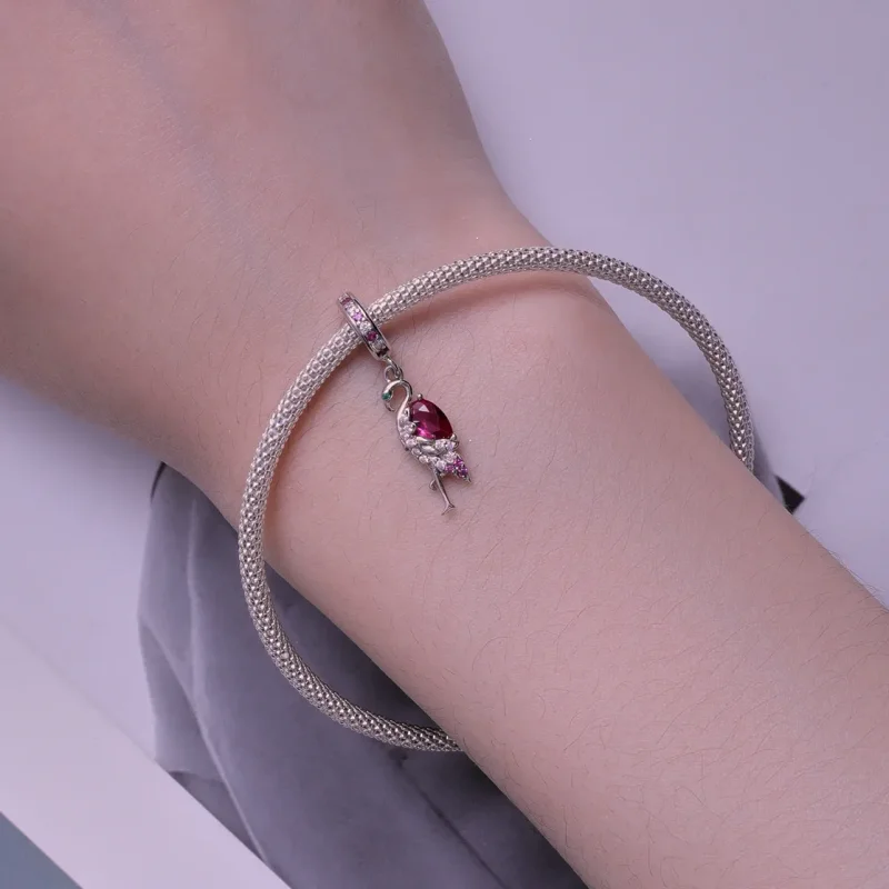 (image for) Flamingo Pandora Style Charm - BSC833 - View 5