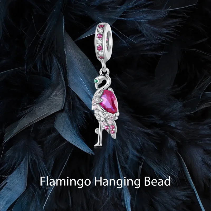 (image for) Flamingo Pandora Style Charm - BSC833 - View 6