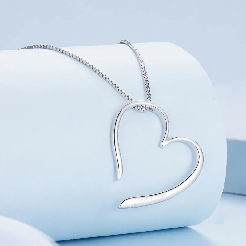 (image for) Freehand Heart Necklace - BSN341 - View 2