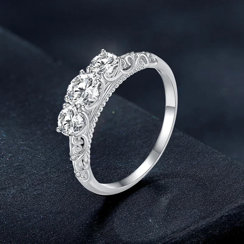 (image for) Pandora Style 3 Stone Ring - MSR009 - View 2