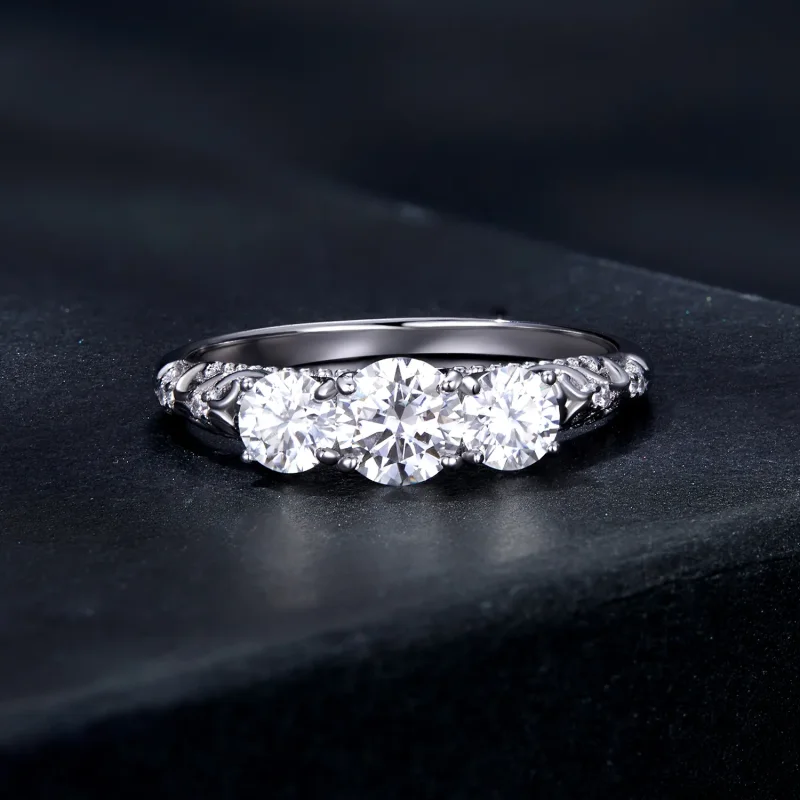 (image for) Pandora Style 3 Stone Ring - MSR009 - View 3