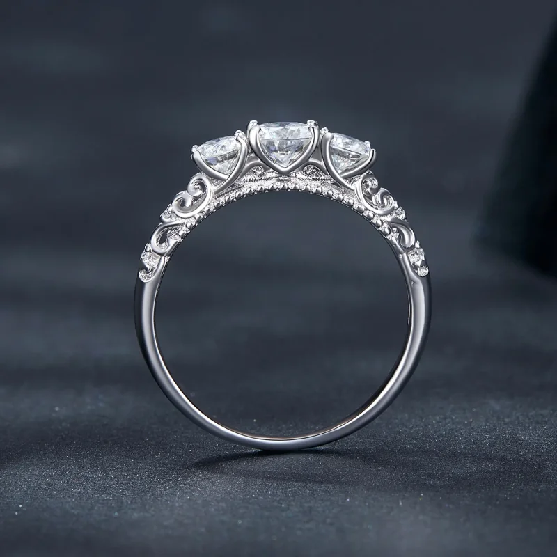 (image for) Pandora Style 3 Stone Ring - MSR009 - View 4