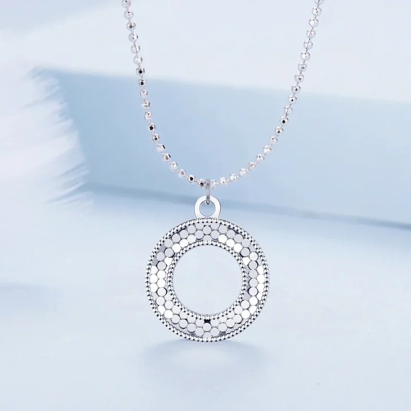 (image for) Pandora Style Circle Necklace - BSN343 - View 2