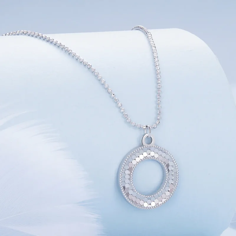 (image for) Pandora Style Circle Necklace - BSN343 - View 3
