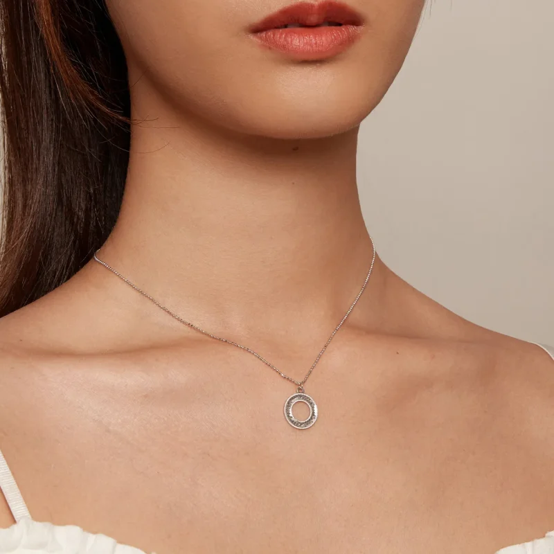 (image for) Pandora Style Circle Necklace - BSN343 - View 7