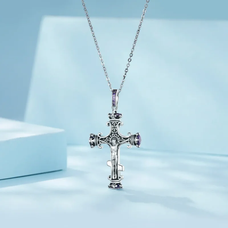 (image for) Pandora Style Cross Pendant - SCP064 - View 2