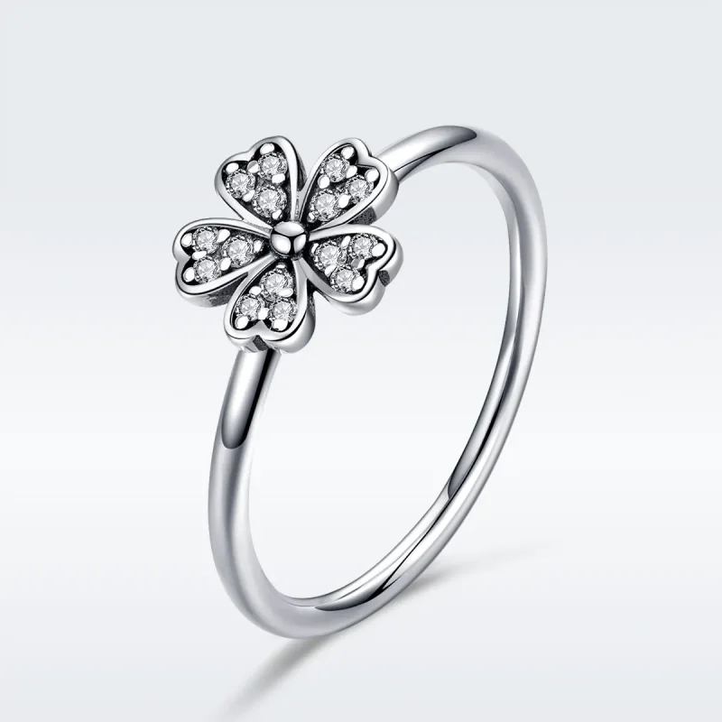 (image for) Pandora Style Daisy Ring Silver - SCR398 - View 3