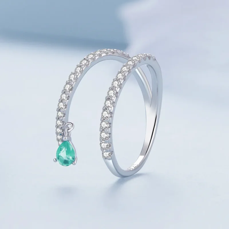 (image for) Pandora Style Dangle Ring - BSR417 - View 2