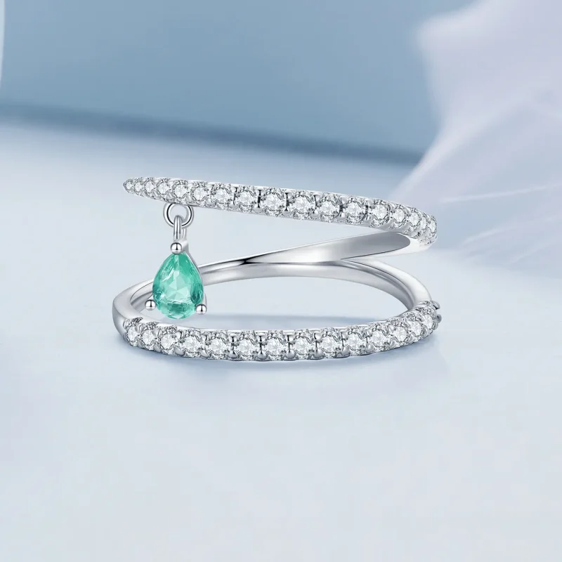 (image for) Pandora Style Dangle Ring - BSR417 - View 3