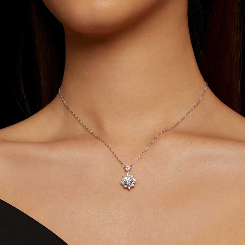 (image for) Pandora Style Diamond Necklace - MSN017 - View 6