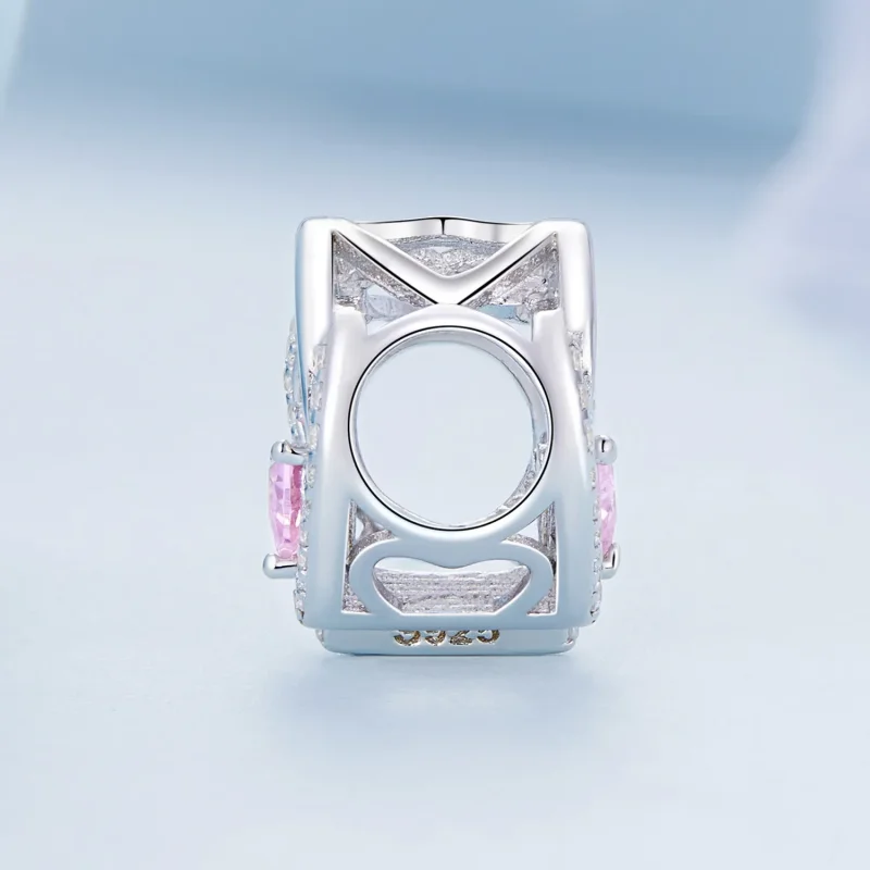 (image for) Pandora Style Double Heart Charm - BSC695 - View 3
