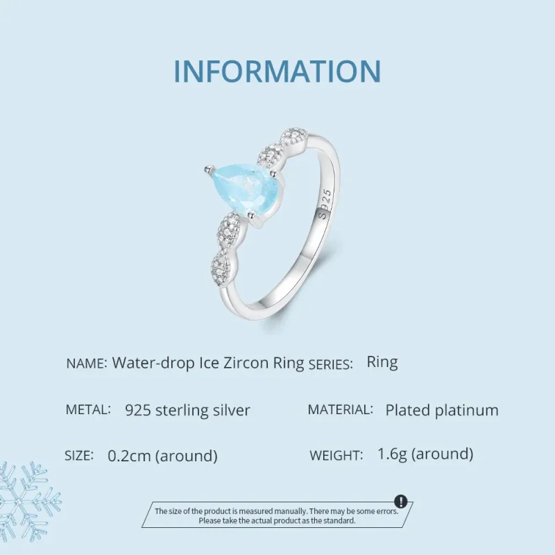 (image for) Pandora Style Droplet Ring - BSR331 - View 2