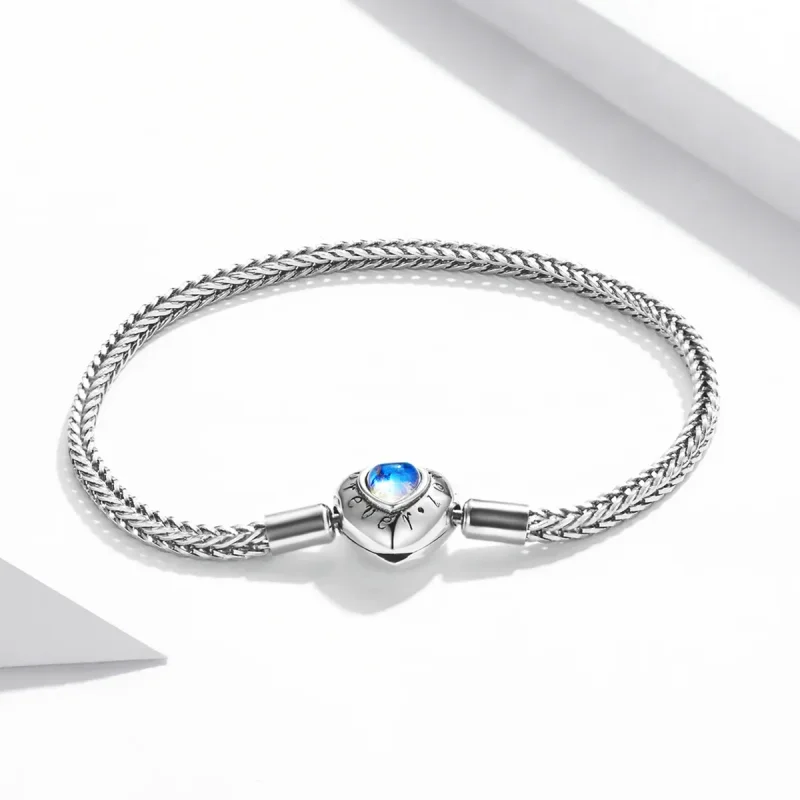 (image for) Pandora Style Heart Clasp Bracelet - SCB223 - View 2